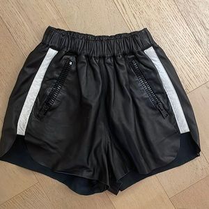 Acne studios leather shorts